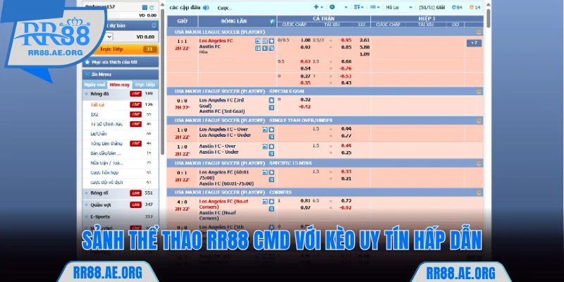 Khám Phá Thể Thao RR88 Thiên Đường Cược Nhiều Cảm Xúc 7 Sảnh thể thao RR88 CMD với kèo uy tín hấp dẫn