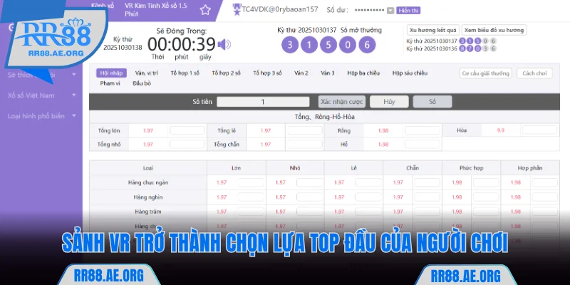 Xổ Số RR88 - Thiên Đường May Mắn Và Nhận Thưởng Khủng 7 Sảnh VR trở thành chọn lựa top đầu của người chơi RR88